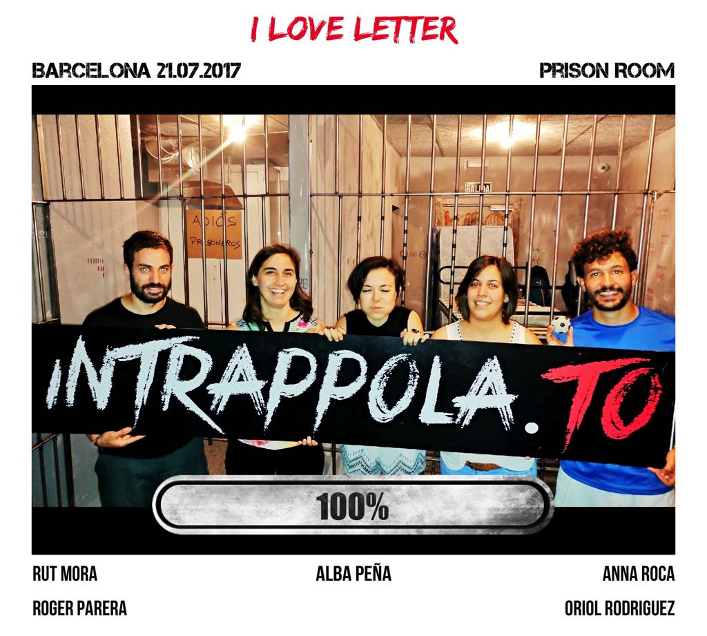 Il gruppo I LOVE LETTER è fuggito dalla nostra escape room Prison Room