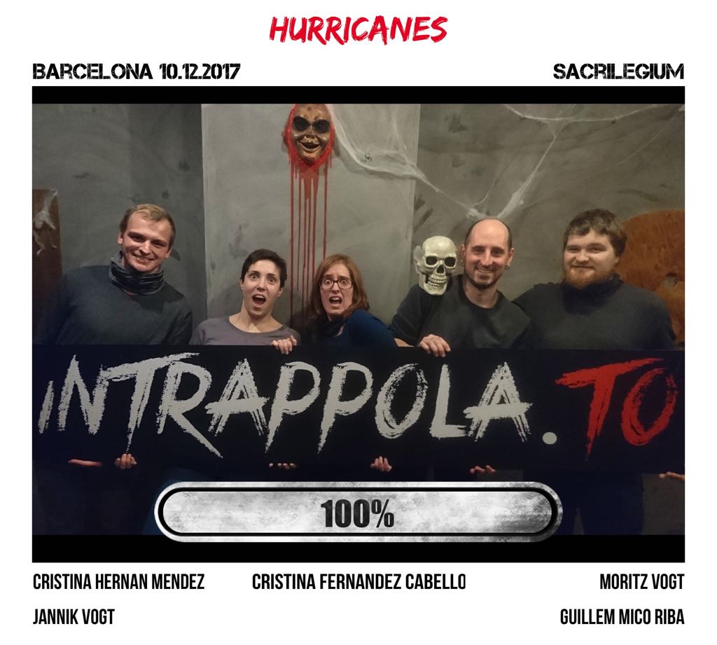 Il gruppo Hurricanes è fuggito dalla nostra escape room Sacrilegium