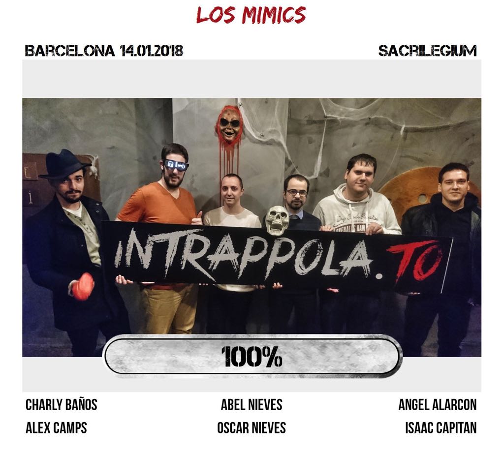 Il gruppo Los Mimics è fuggito dalla nostra escape room Sacrilegium