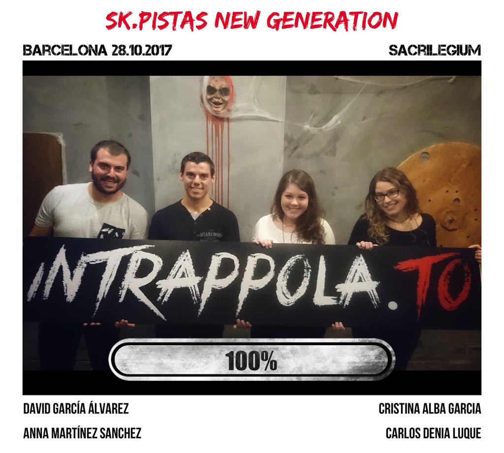 Il gruppo Sk.pistas new generation è fuggito dalla nostra escape room Sacrilegium