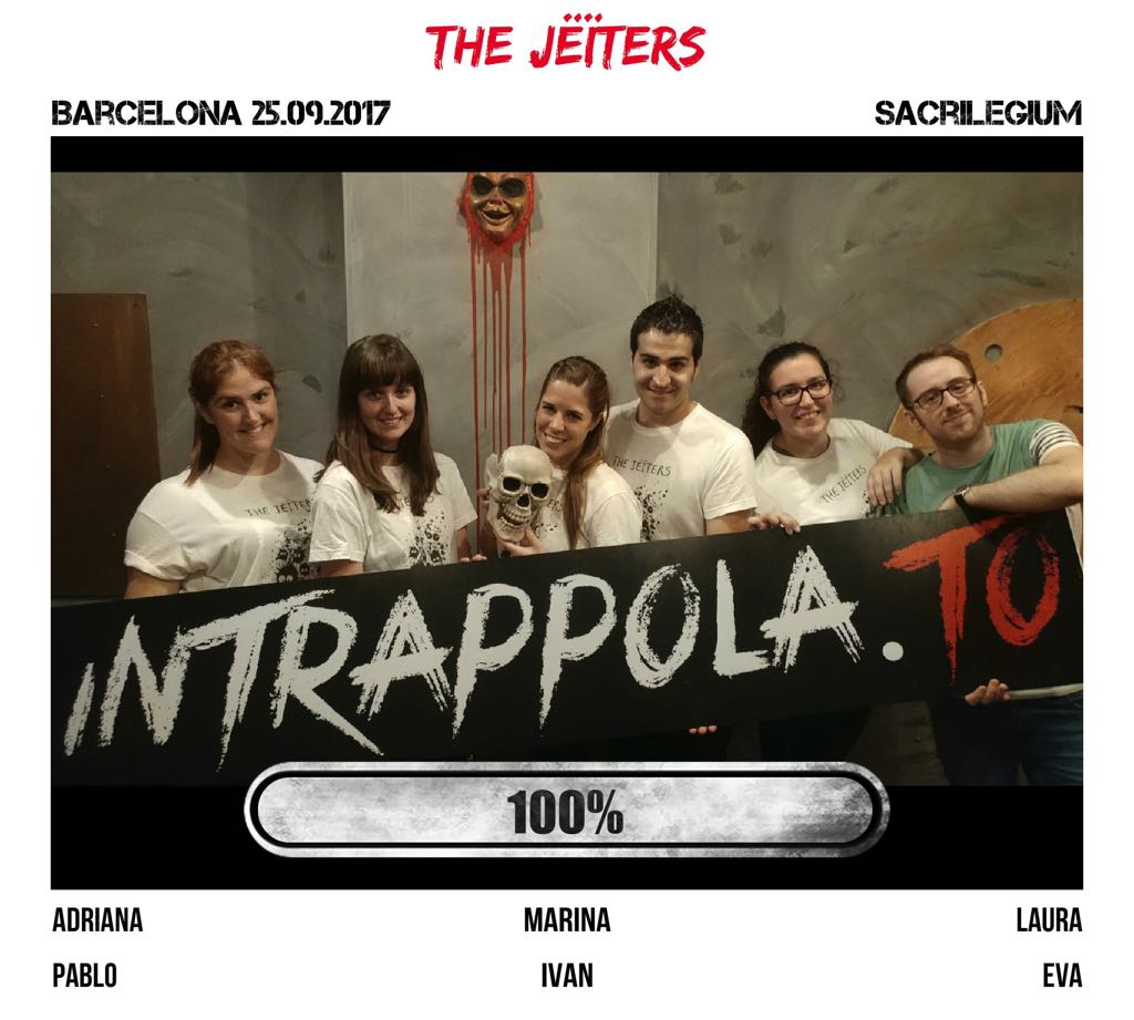 Il gruppo The Jëïters è fuggito dalla nostra escape room Sacrilegium