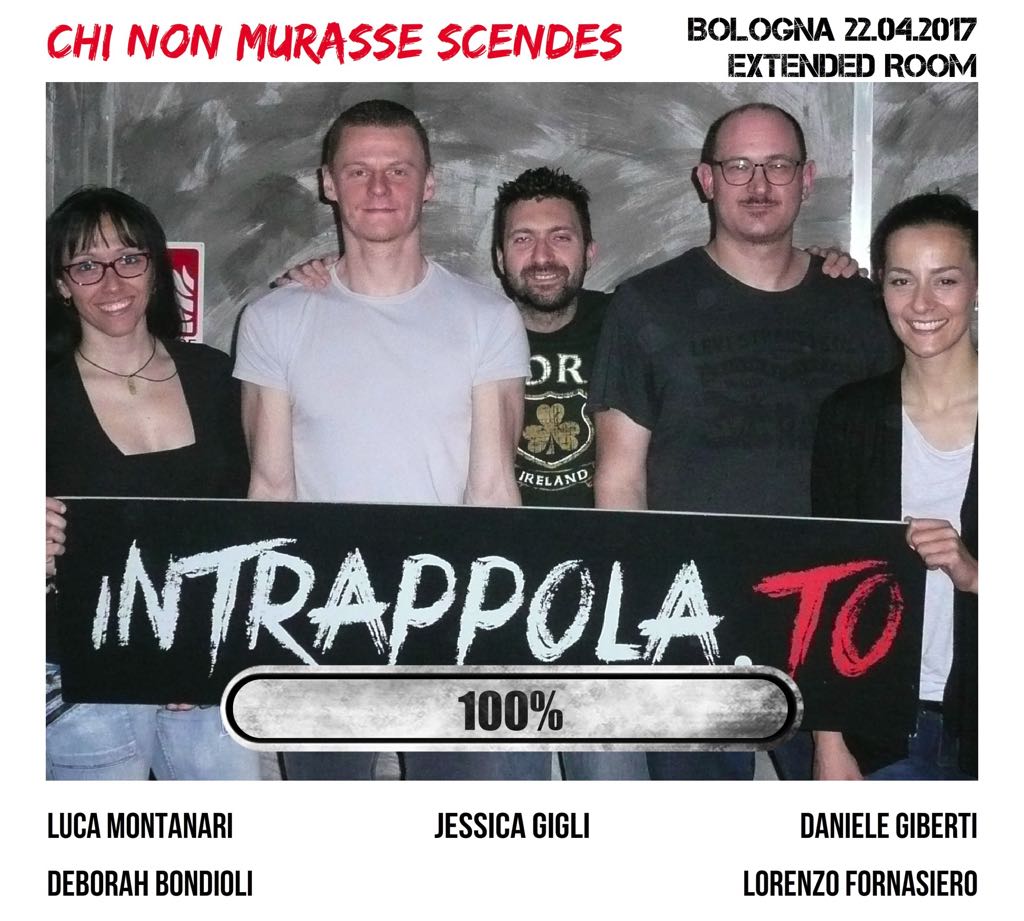 Il gruppo Chi non murasse scendesse è fuggito dalla nostra escape room Extended Room