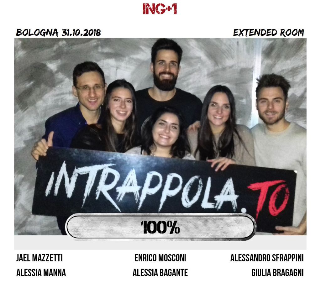 Il gruppo Ing piÃ¹ uno è fuggito dalla nostra escape room Extended Room