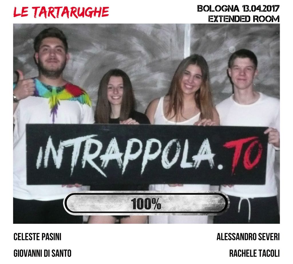 Il gruppo LE Tartarughe è fuggito dalla nostra escape room Extended Room