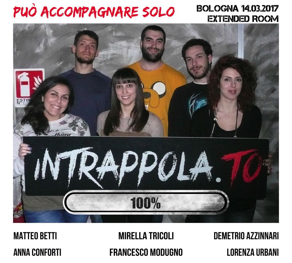 Il gruppo Può accompagnare solo è fuggito dalla nostra escape room Extended Room