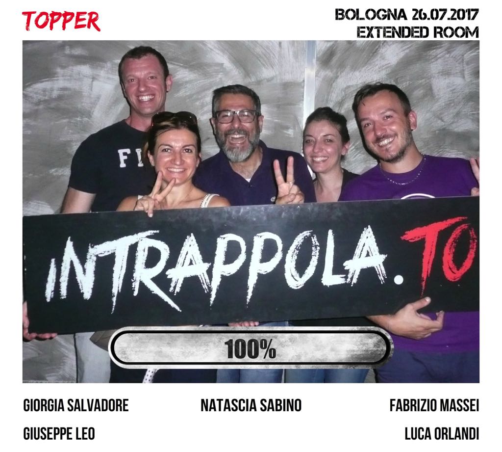 Il gruppo Topper è fuggito dalla nostra escape room Extended Room