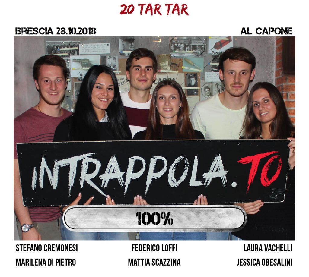 Il gruppo 20 tar tar è fuggito dalla nostra escape room Al Capone