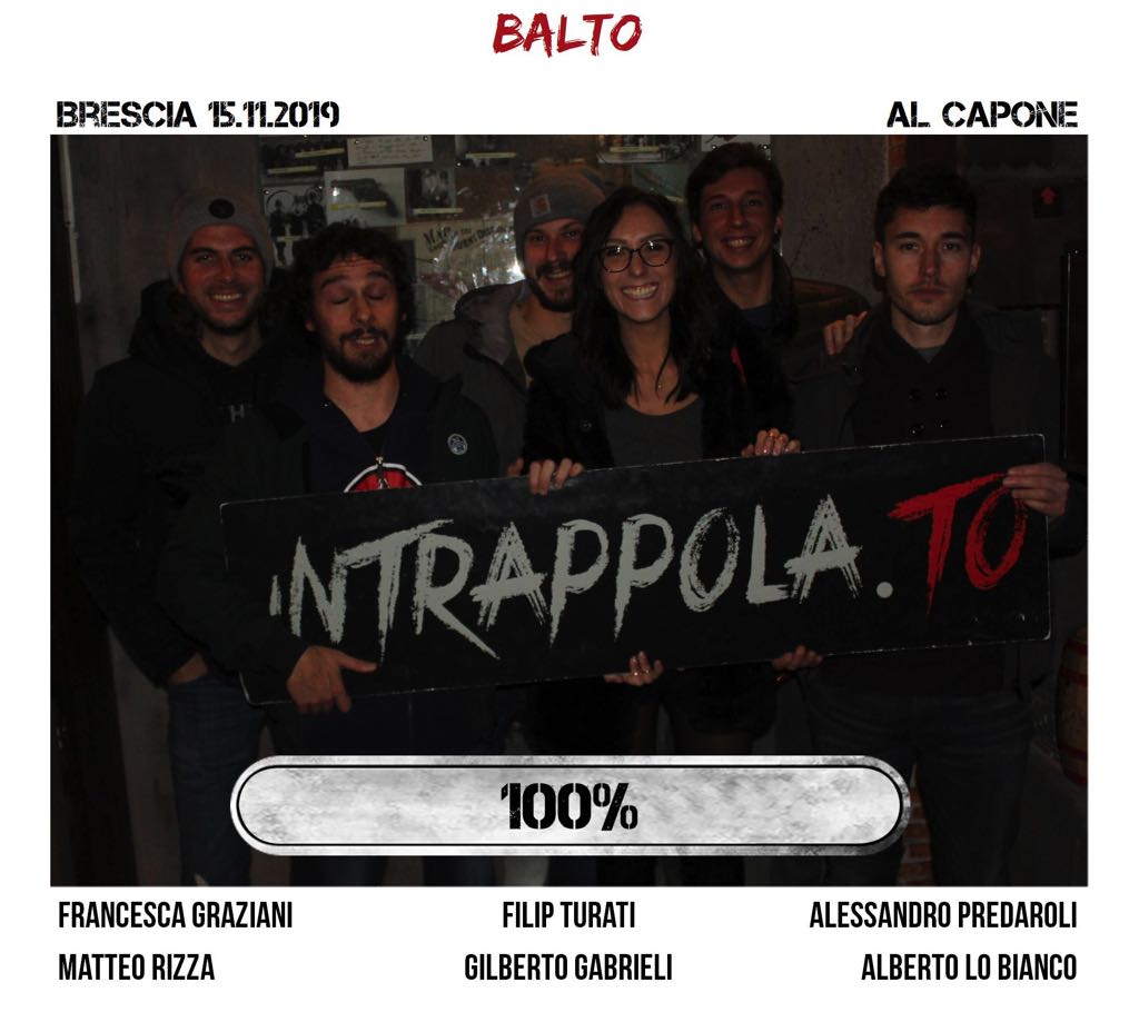 Il gruppo Balto è fuggito dalla nostra escape room Al Capone