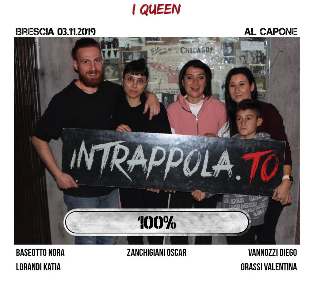 Il gruppo I Queen è fuggito dalla nostra escape room Al Capone