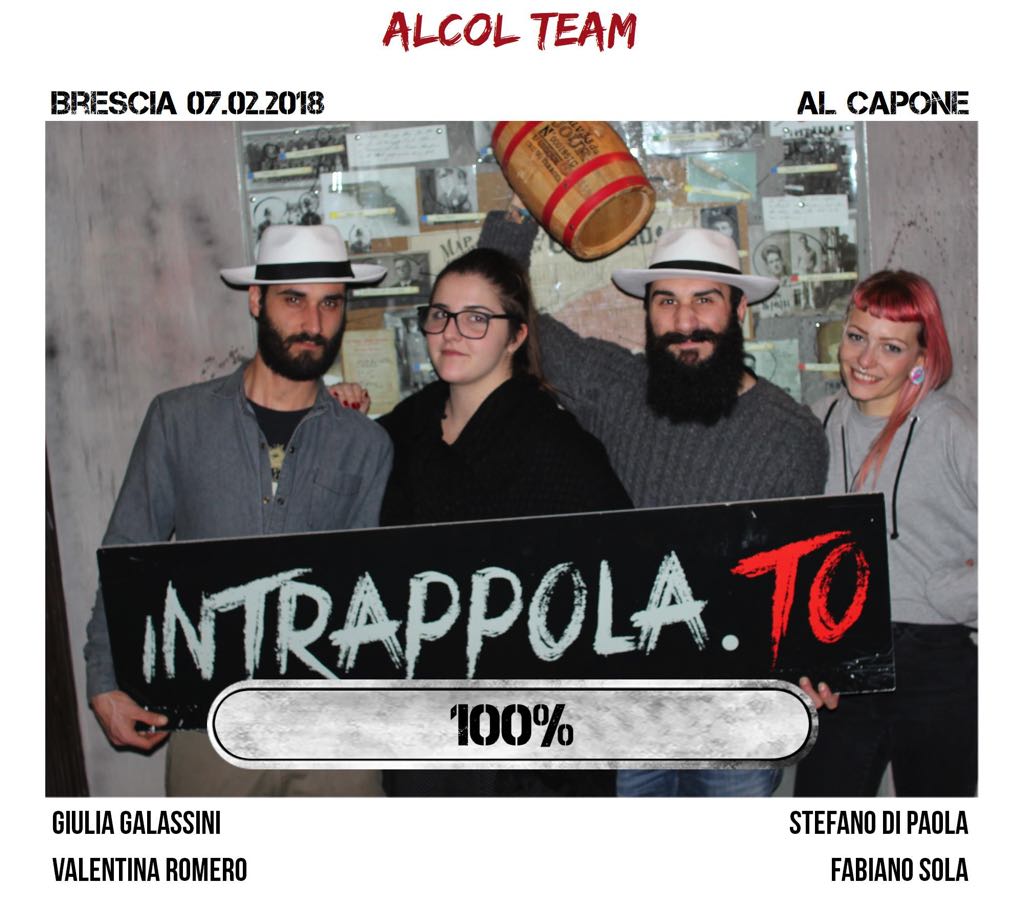 Il gruppo alcol team è fuggito dalla nostra escape room Al Capone