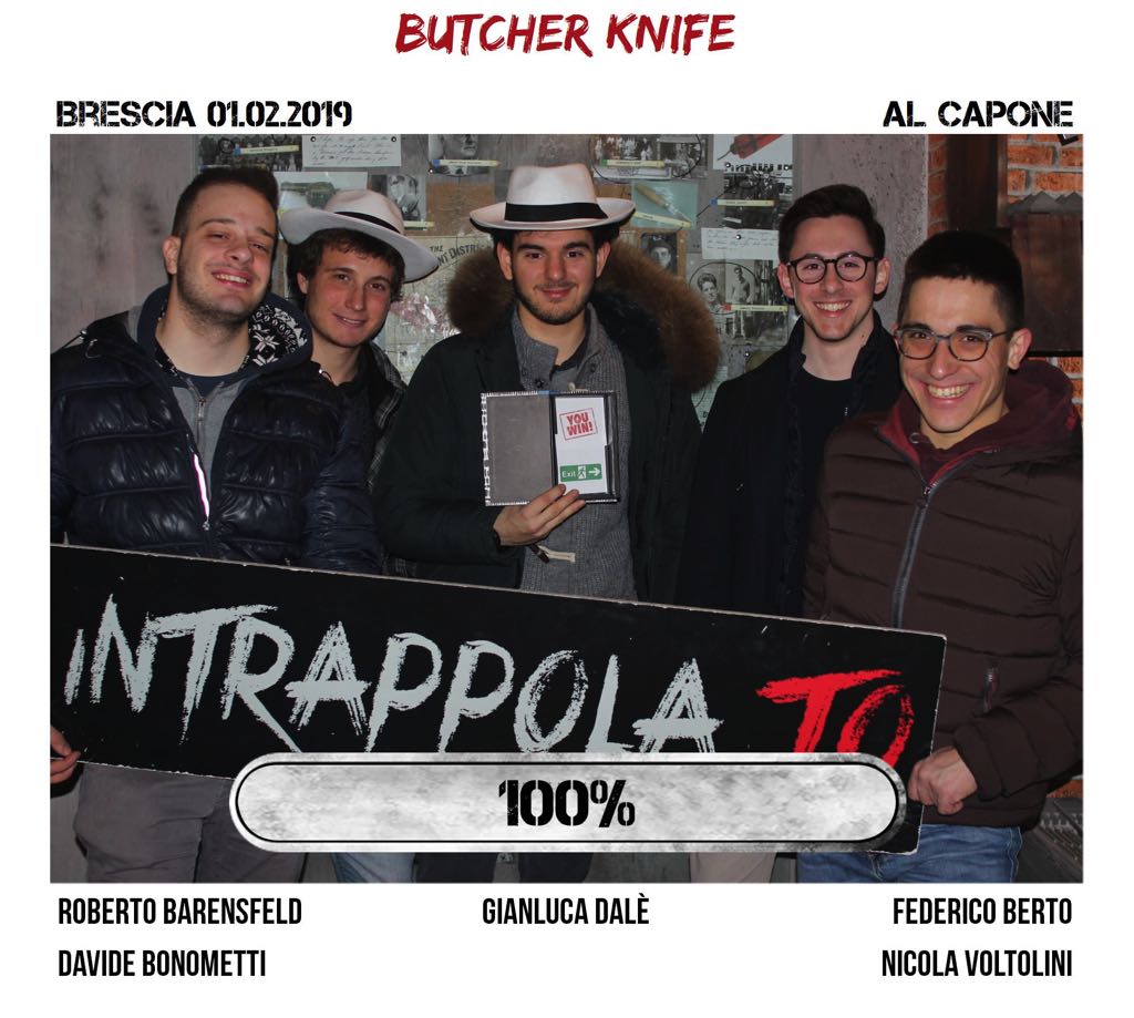 Il gruppo butcher knife è fuggito dalla nostra escape room Al Capone