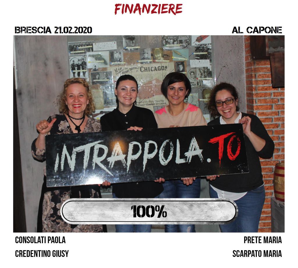 Il gruppo finanziere è fuggito dalla nostra escape room Al Capone