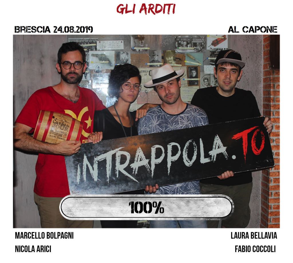 Il gruppo gli arditi è fuggito dalla nostra escape room Al Capone