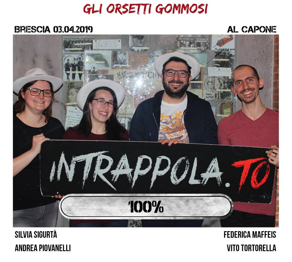 Il gruppo gli orsetti gommosi è fuggito dalla nostra escape room Al Capone