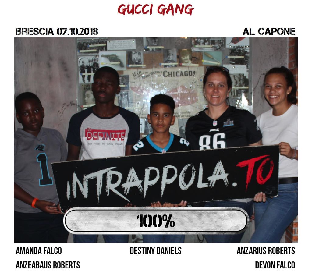 Il gruppo gucci gang è fuggito dalla nostra escape room Al Capone