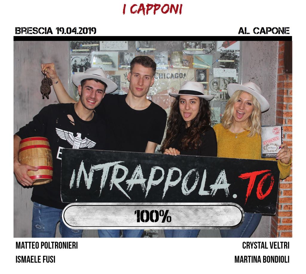 Il gruppo i capponi è fuggito dalla nostra escape room Al Capone