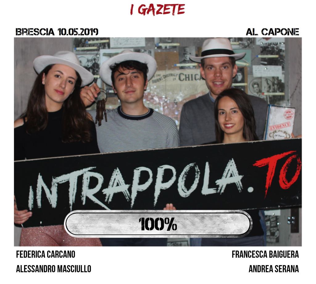 Il gruppo i gazete è fuggito dalla nostra escape room Al Capone