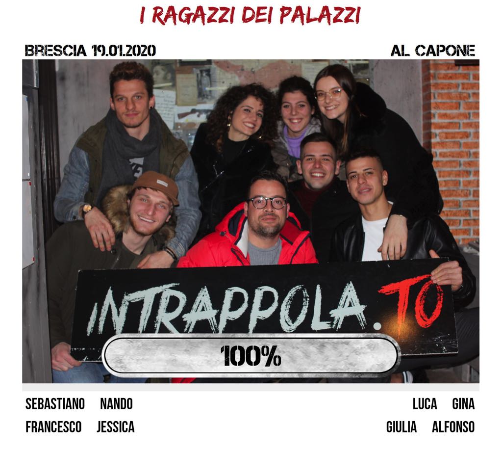 Il gruppo i ragazzi dei palazzi è fuggito dalla nostra escape room Al Capone