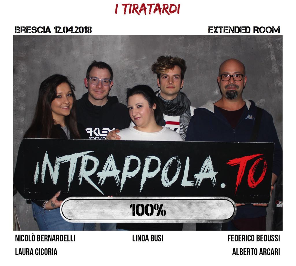 Il gruppo i tiratardi è fuggito dalla nostra escape room Extended Room