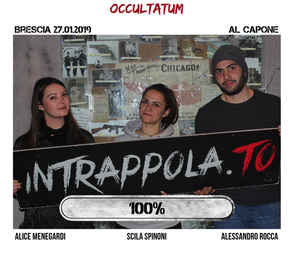 Il gruppo occultatum è fuggito dalla nostra escape room Al Capone