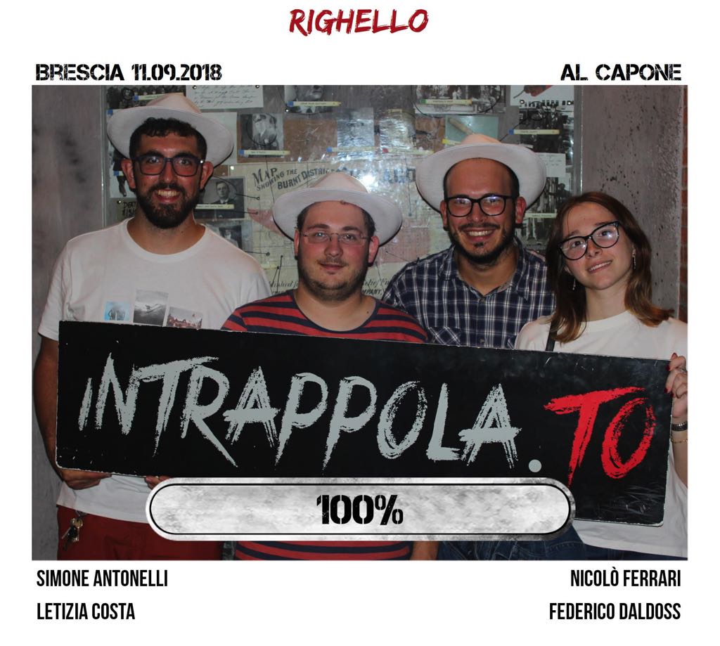 Il gruppo righello è fuggito dalla nostra escape room Al Capone