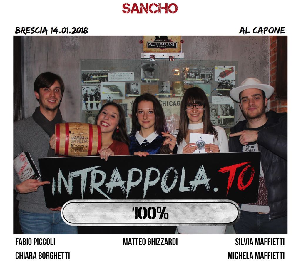 Il gruppo sancho è fuggito dalla nostra escape room Al Capone