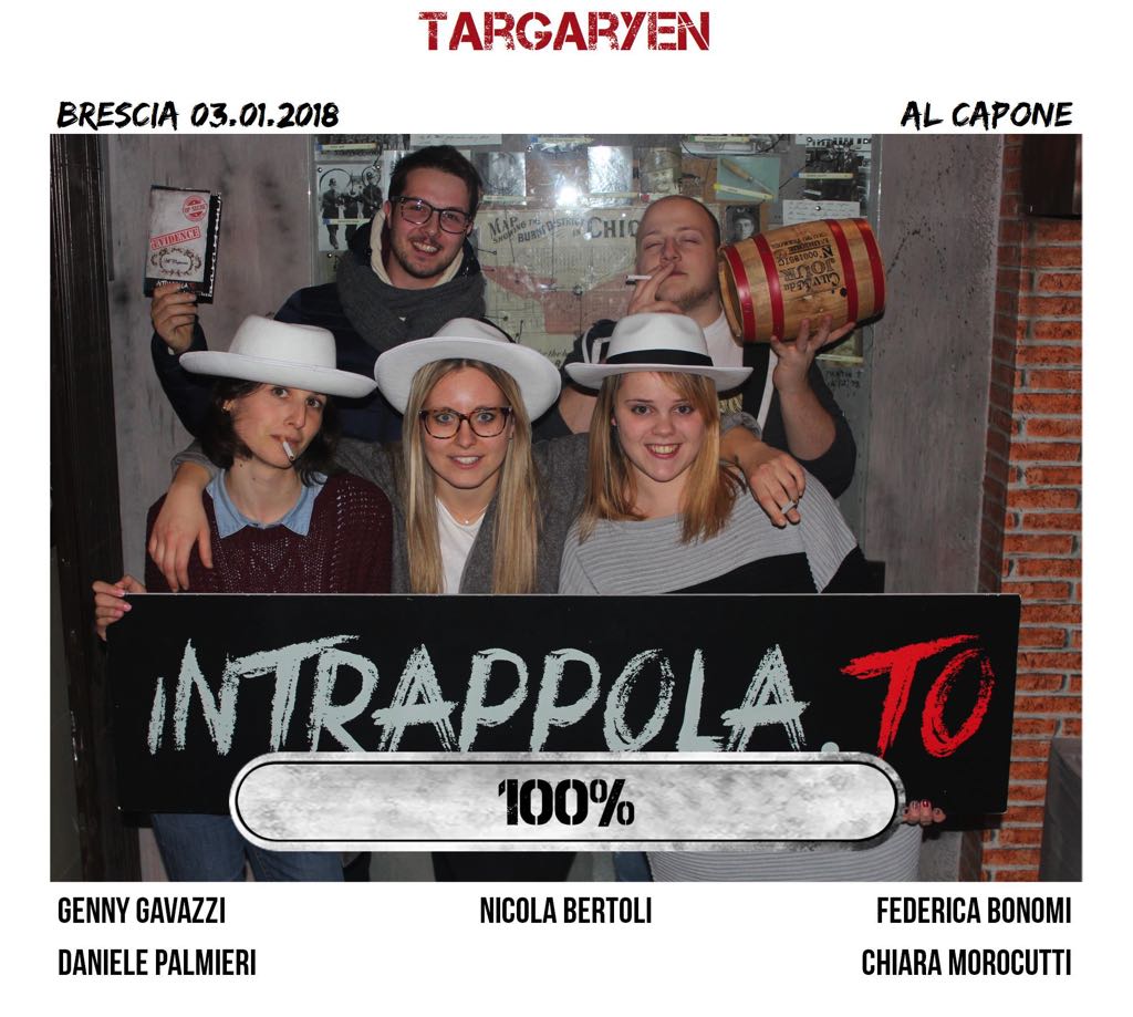 Il gruppo targaryen è fuggito dalla nostra escape room Al Capone