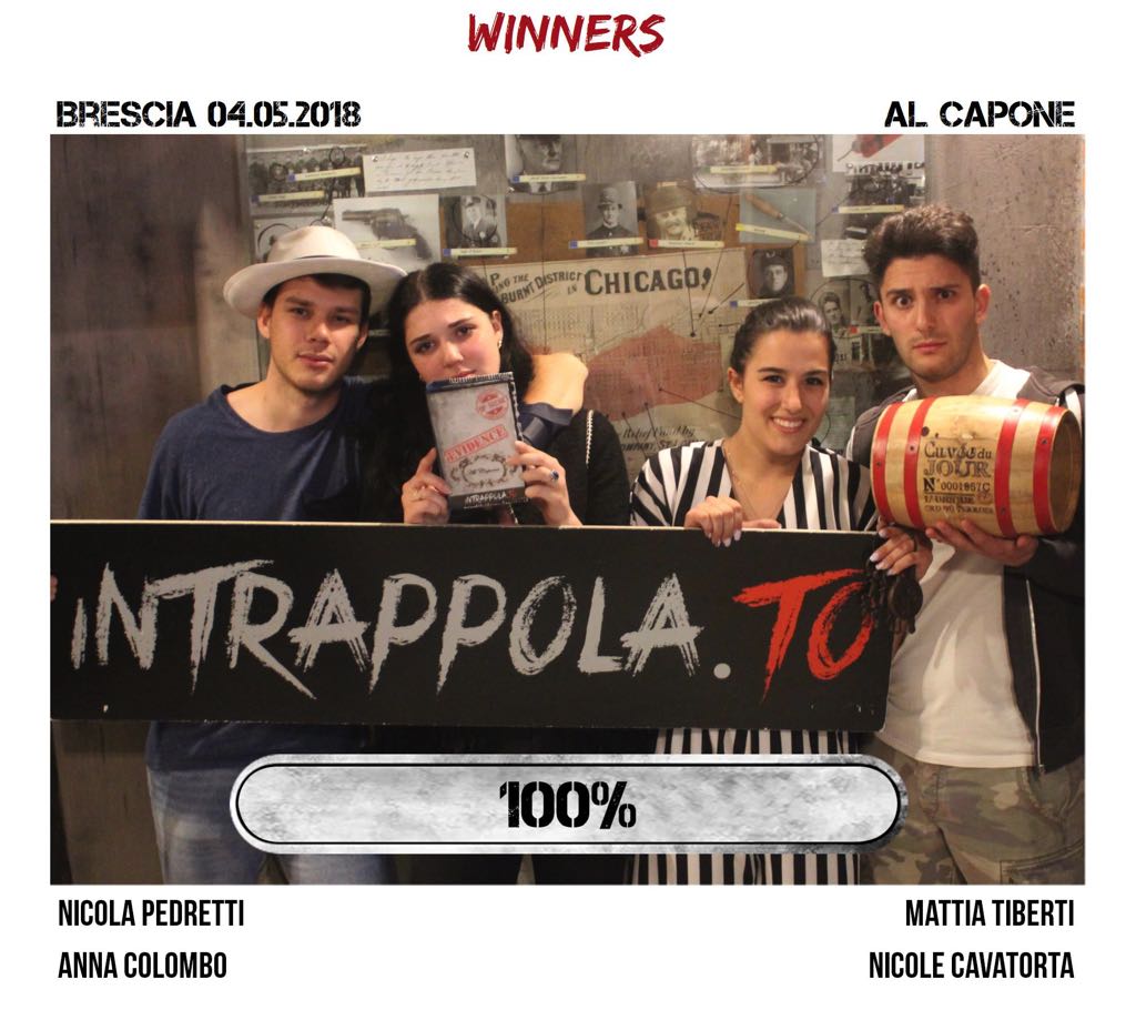 Il gruppo winners è fuggito dalla nostra escape room Al Capone