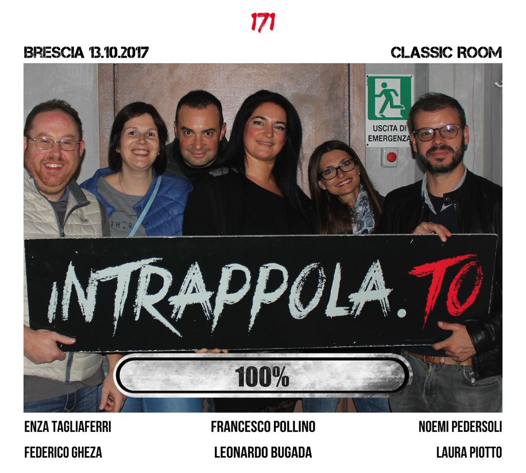Il gruppo 171 è fuggito dalla nostra escape room Classic Room