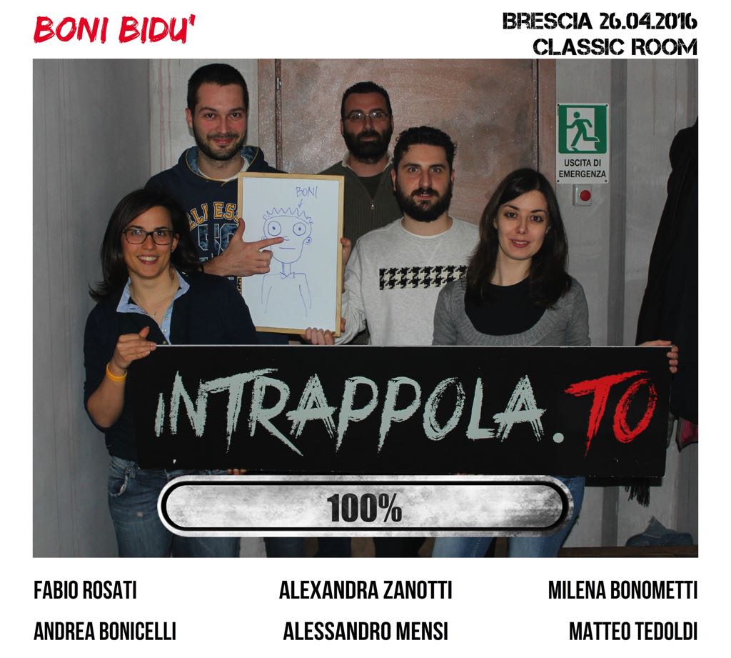 Il gruppo Popcorn è fuggito dalla nostra escape room Classic Room