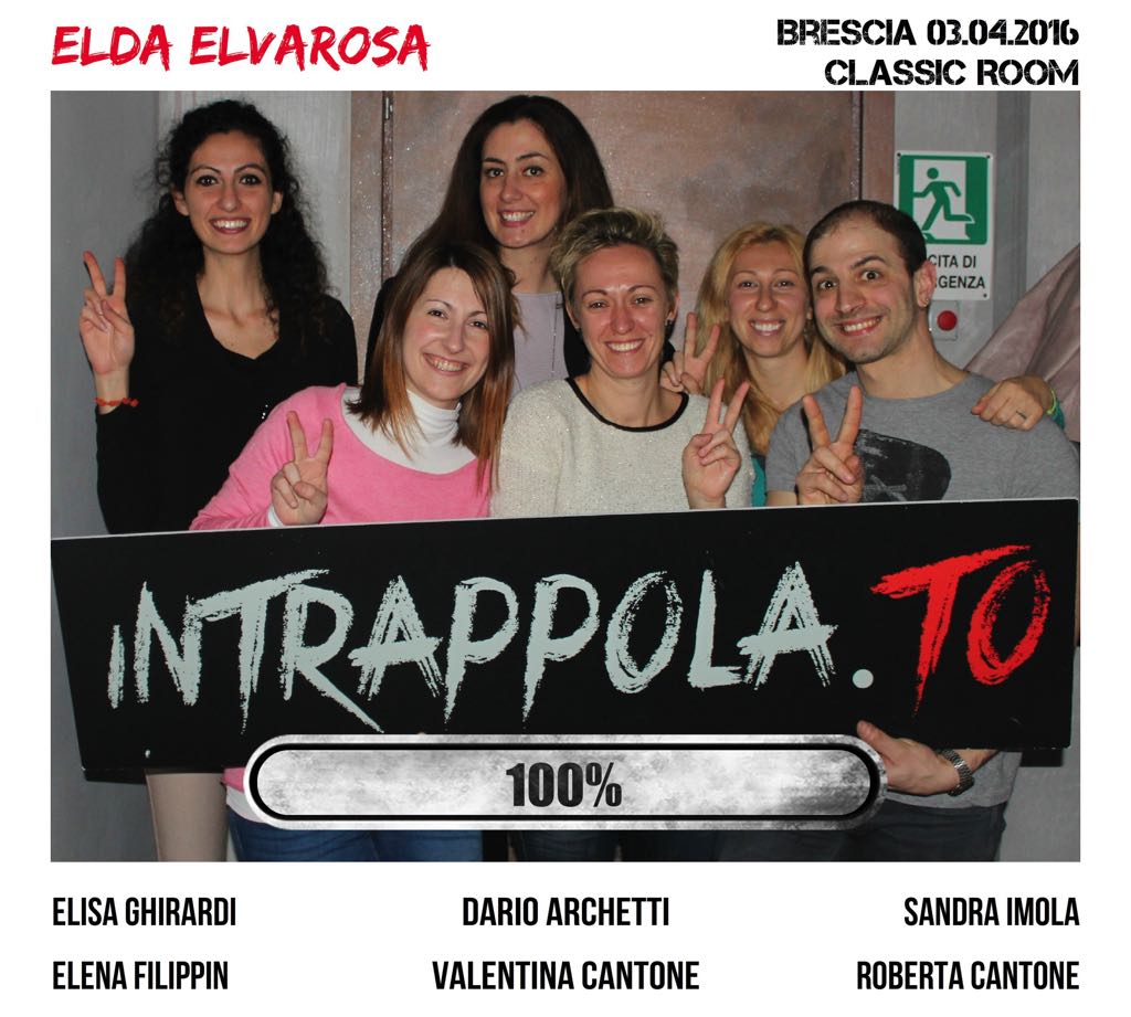 Il gruppo ELDA ELVAROSA è fuggito dalla nostra escape room Classic Room