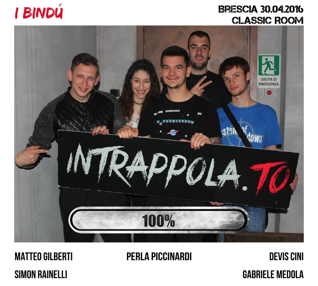 Il gruppo I Bindú è fuggito dalla nostra escape room Classic Room