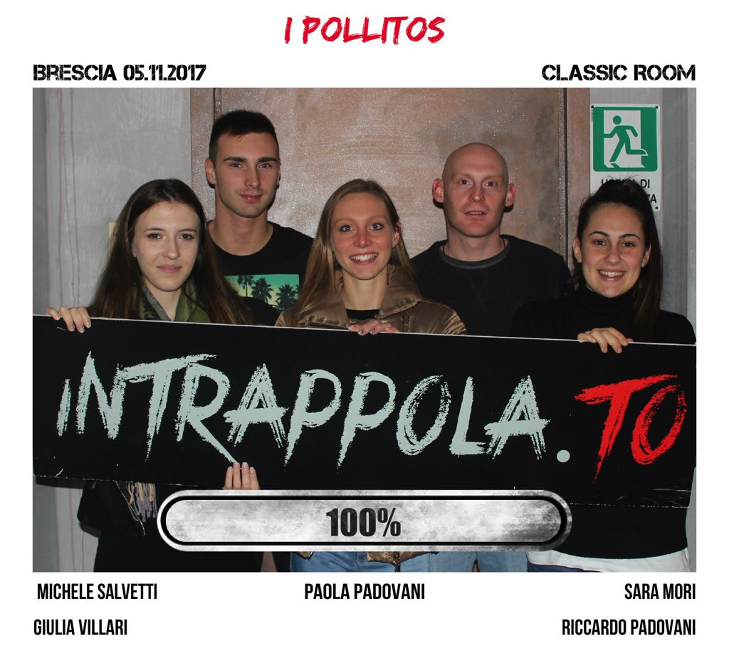 Il gruppo I Pollitos è fuggito dalla nostra escape room Classic Room