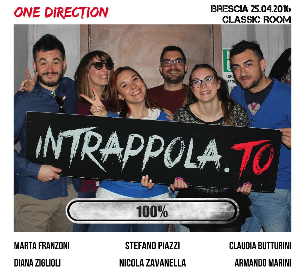 Il gruppo One direction è fuggito dalla nostra escape room Classic Room
