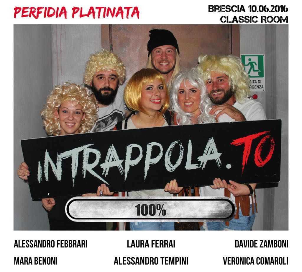 Il gruppo Perfidia platinata è fuggito dalla nostra escape room Classic Room