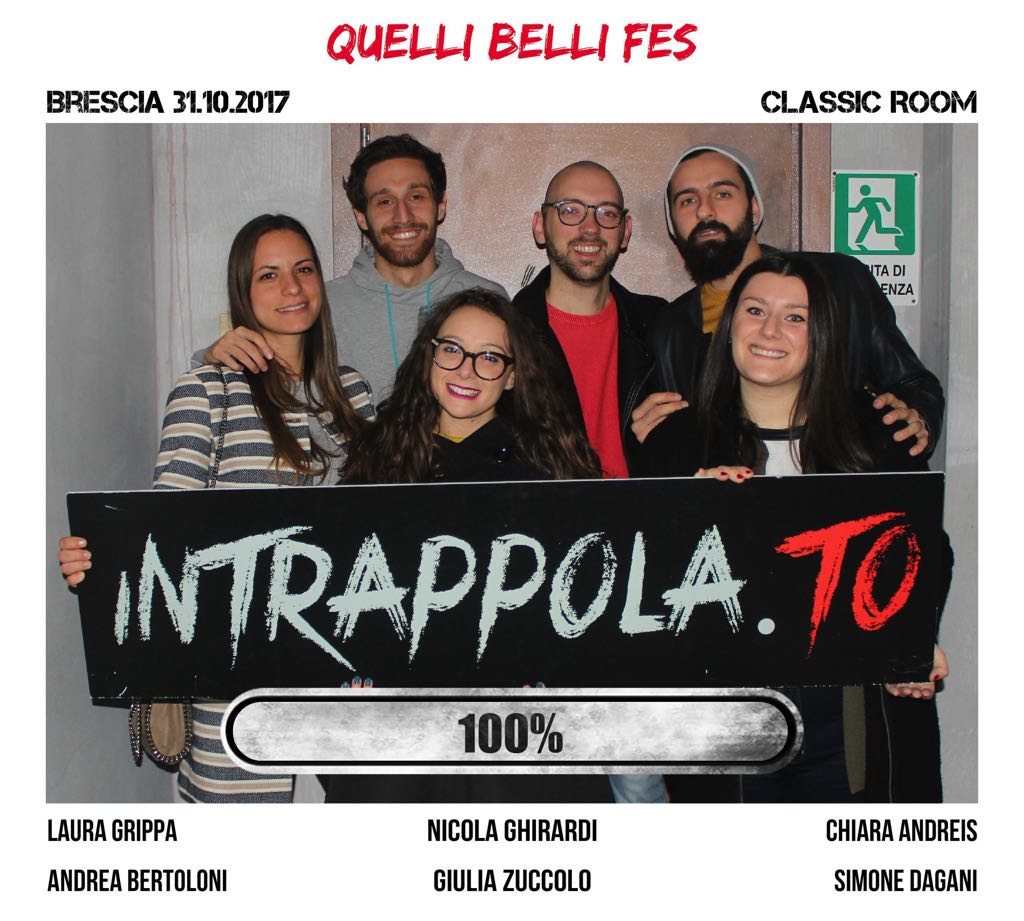 Il gruppo Quelli belli fes è fuggito dalla nostra escape room Classic Room
