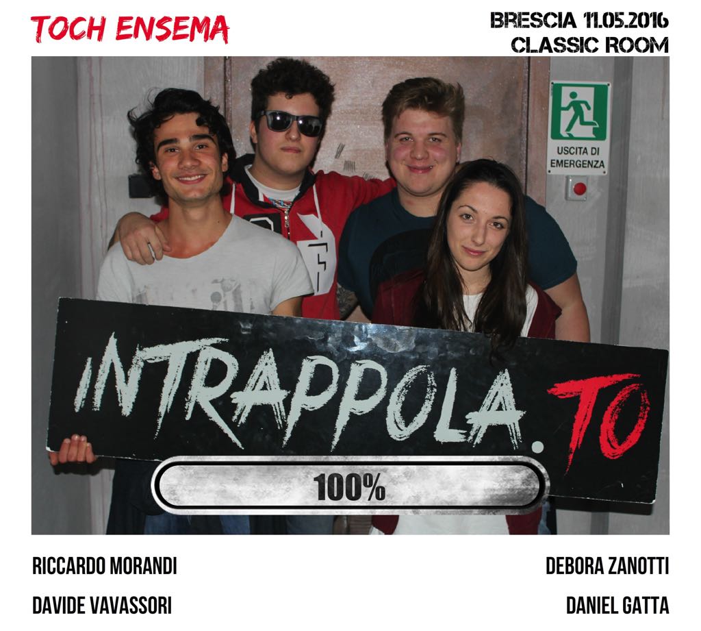 Il gruppo Toch Ensema è fuggito dalla nostra escape room Classic Room