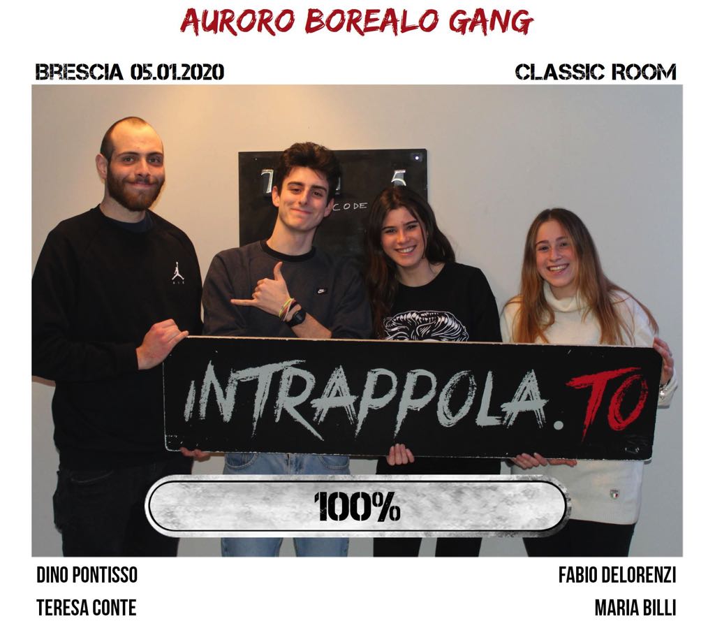 Il gruppo auroro borealo gang è fuggito dalla nostra escape room Classic Room