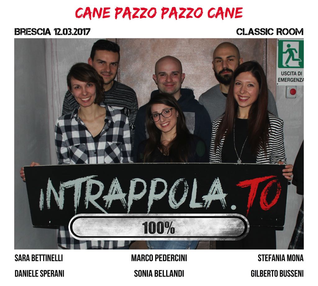 Il gruppo cane pazzo pazzo cane è fuggito dalla nostra escape room Classic Room