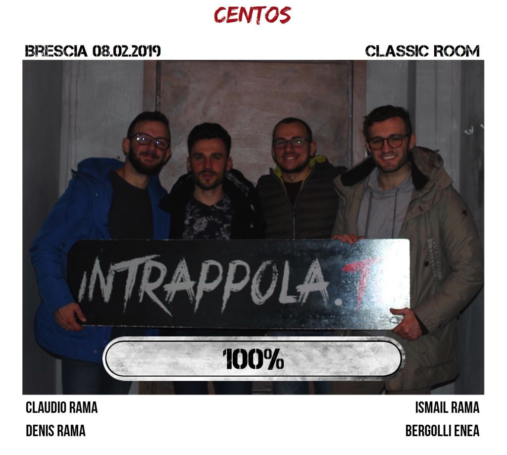 Il gruppo centos è fuggito dalla nostra escape room Classic Room