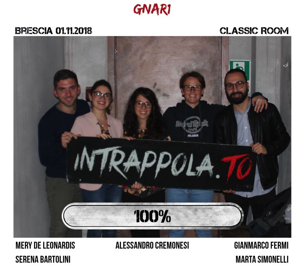 Il gruppo gnar1 è fuggito dalla nostra escape room Classic Room