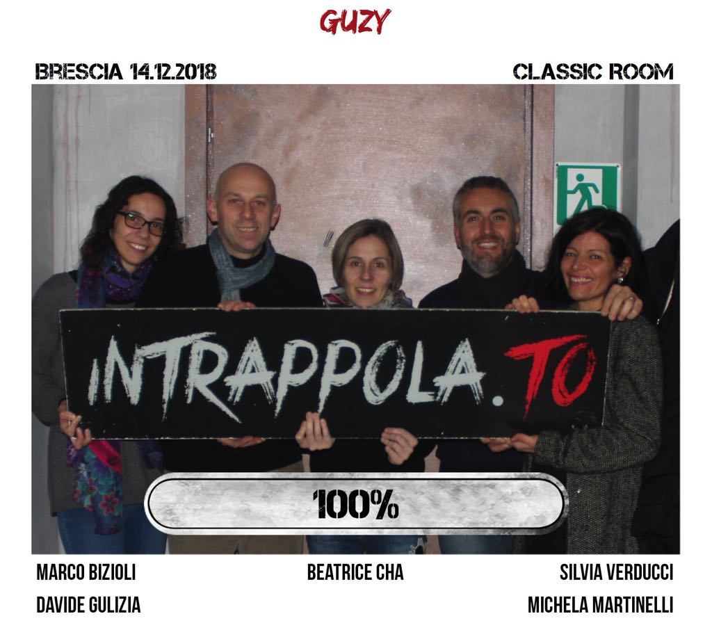 Il gruppo guzy è fuggito dalla nostra escape room Classic Room