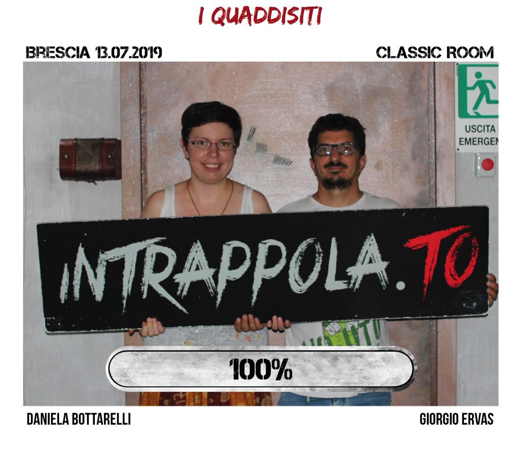 Il gruppo i quaddisiti è fuggito dalla nostra escape room Classic Room