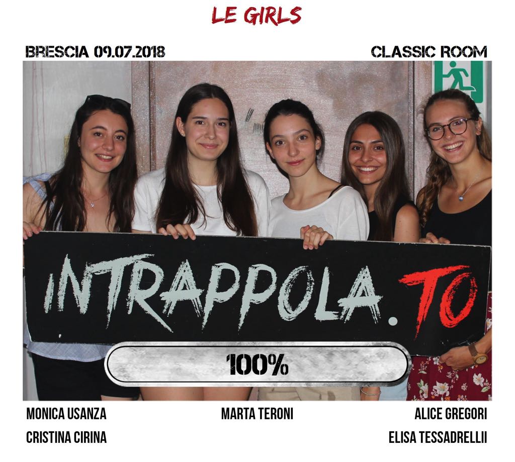 Il gruppo le girls è fuggito dalla nostra escape room Classic Room