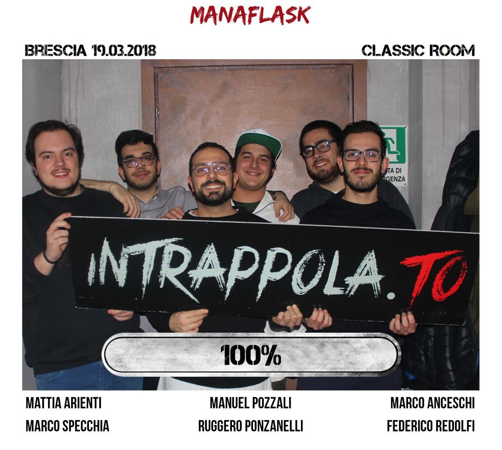 Il gruppo manaflask è fuggito dalla nostra escape room Classic Room