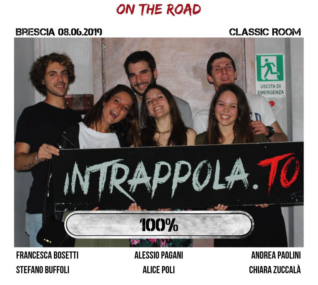 Il gruppo on the road è fuggito dalla nostra escape room Classic Room