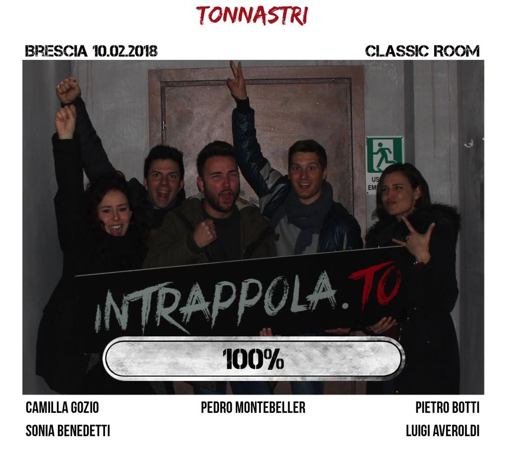 Il gruppo tonnastri è fuggito dalla nostra escape room Classic Room