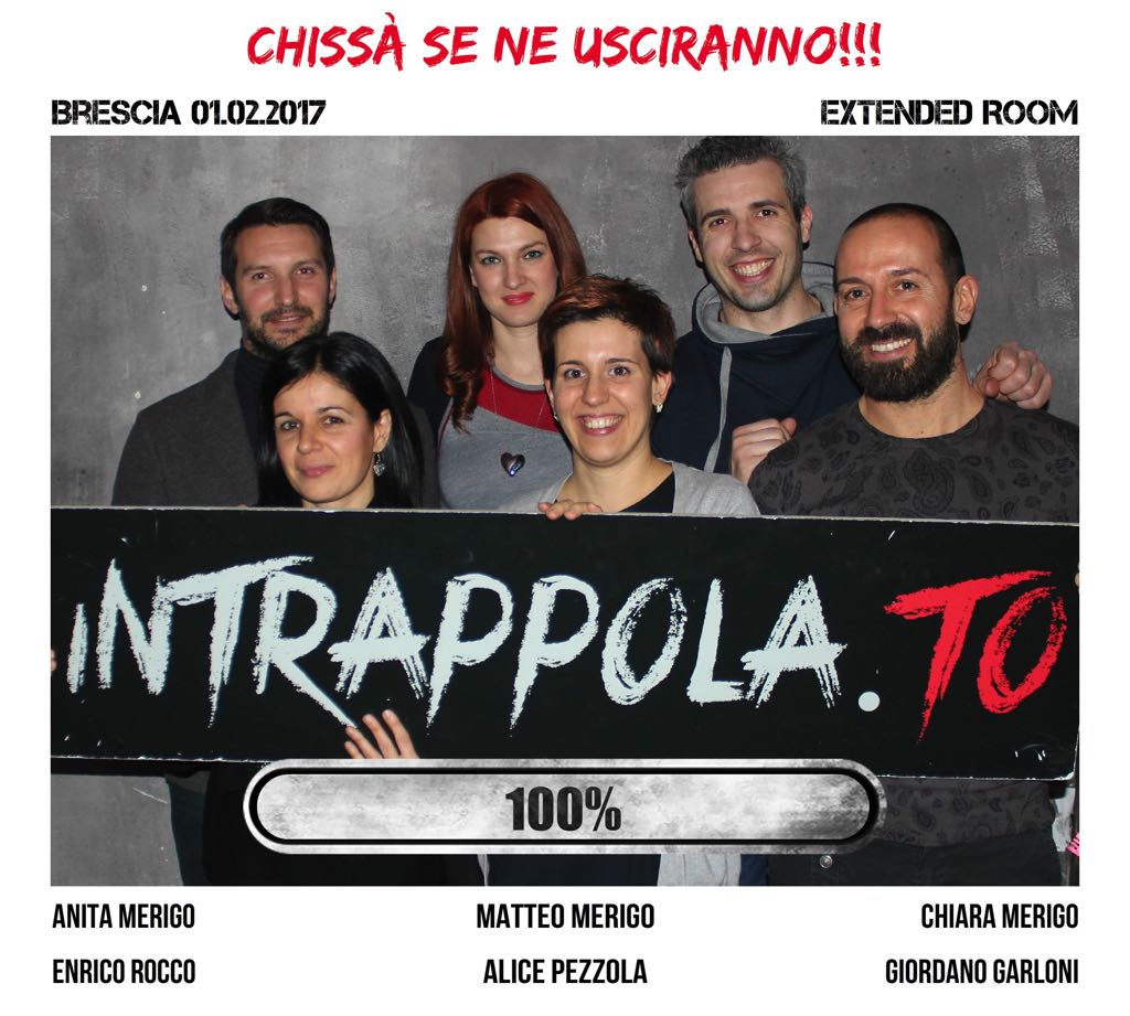 Il gruppo Chissà se ne usciranno!!! è fuggito dalla nostra escape room Extended Room