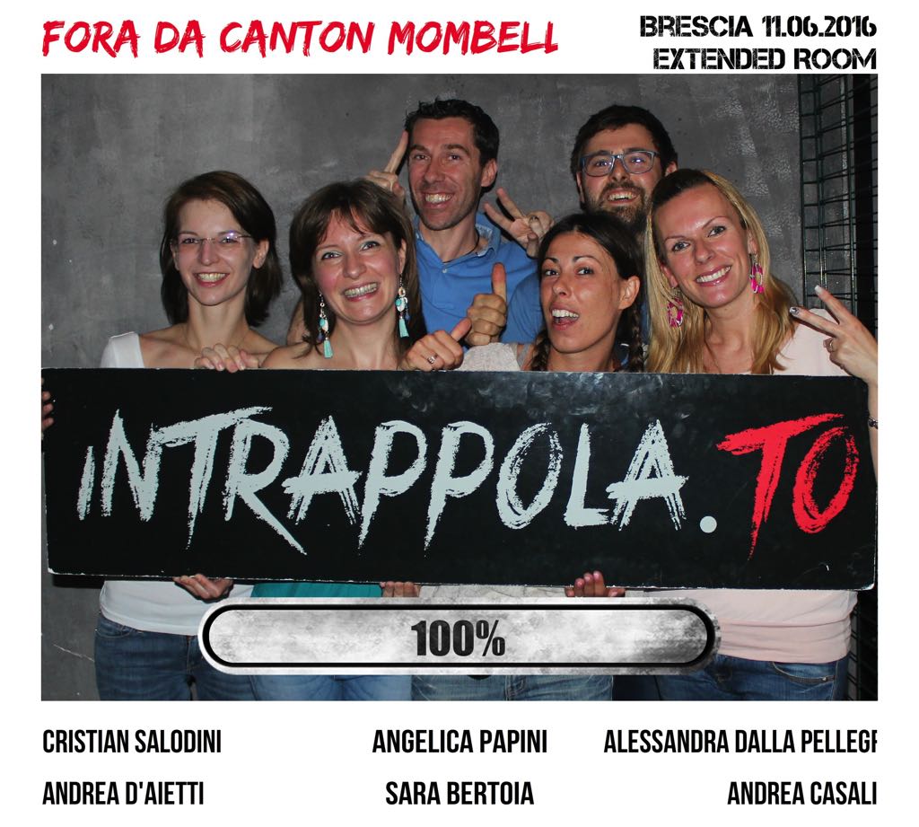 Il gruppo FORA DA CANTON MOMBELLL è fuggito dalla nostra escape room Extended Room