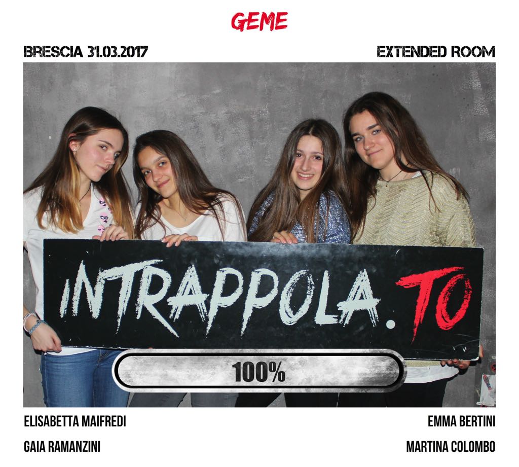 Il gruppo GEME è fuggito dalla nostra escape room Extended Room
